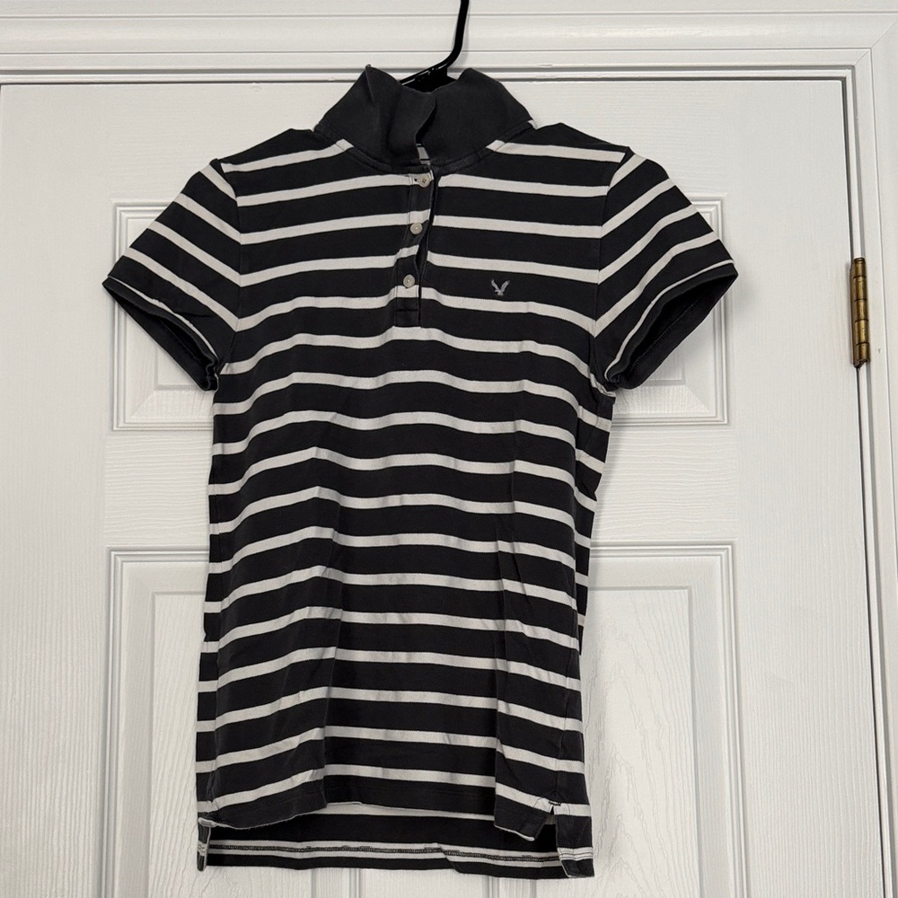 American Eagle Women’s Striped Polo